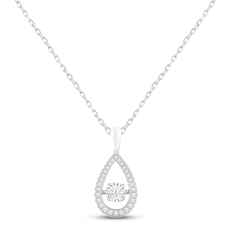 Main Image 1 of Unstoppable Love Diamond Necklace 1/3 ct tw 10K White Gold 18&quot;