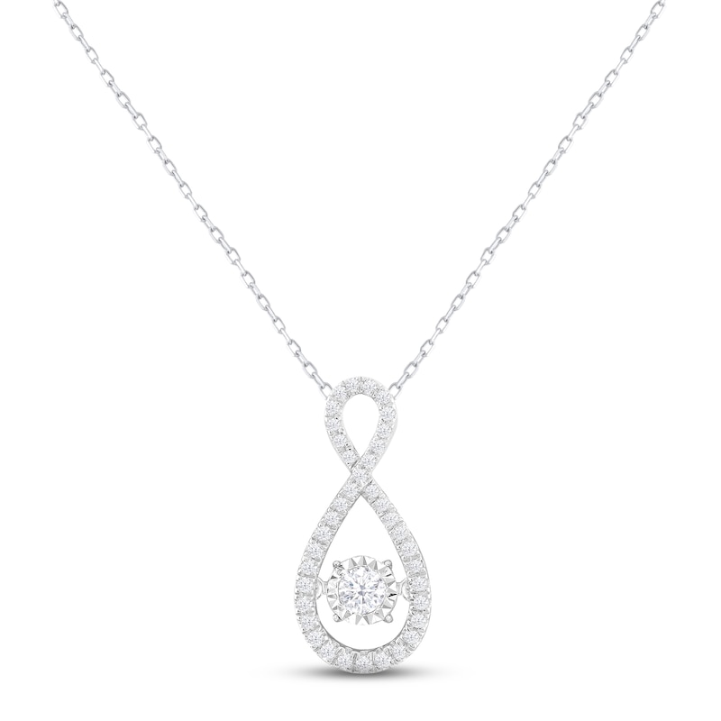 Unstoppable Love Diamond Infinity Necklace 1/2 ct tw 10K White Gold 18"