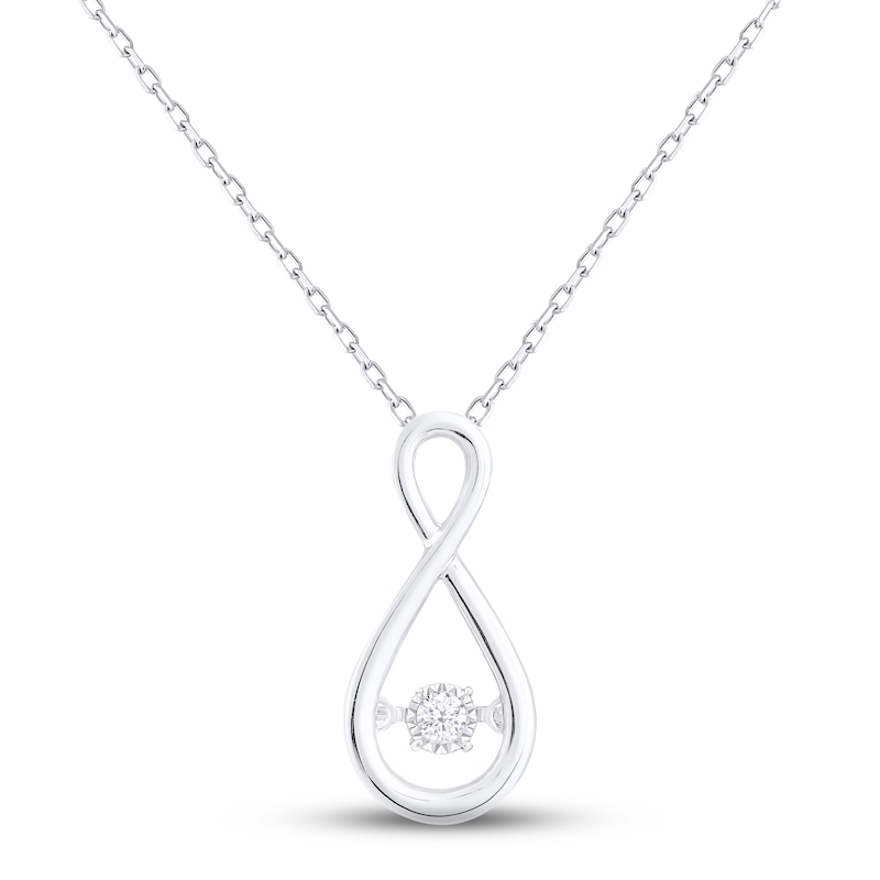 Unstoppable Love Diamond Infinity Necklace 1/20 ct tw Sterling Silver 18"