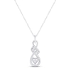 Thumbnail Image 1 of Diamond Infinity &quot;Mom&quot; Necklace 1/4 ct tw Round-cut Sterling Silver 18&quot;