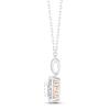 Thumbnail Image 1 of Diamond "Mom" Necklace 1/4 ct tw Princess & Round-cut 10K Two-Tone Gold 18"