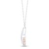 Thumbnail Image 1 of Diamond "Mom" X Necklace 1/4 ct tw Round-cut 10K Two-Tone Gold 18"