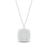 Thumbnail Image 1 of Multi-Diamond Cushion Necklace 1/15 ct tw Round-cut Sterling Silver 18"