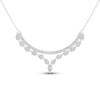 Thumbnail Image 1 of Diamond Double Row V Necklace 2 ct tw Pear & Round-cut 14K White Gold