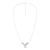Thumbnail Image 3 of Diamond V Necklace 1-1/2 ct tw Pear & Round-cut 14K White Gold 18&quot;