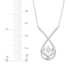 Thumbnail Image 2 of Love Entwined Diamond Necklace 1 ct tw Round-cut 10K White Gold 18"