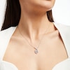 Thumbnail Image 3 of Love Entwined Diamond Necklace 1 ct tw Round-cut 10K White Gold 18"