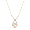 Love Entwined Diamond Necklace 1/5 ct tw Round-cut 10K Yellow Gold 18"