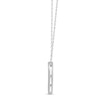 Thumbnail Image 2 of Diamond Cobblestone Heart Necklace 1/2 ct tw Baguette & Round-cut 10K White Gold 18&quot;