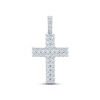 Thumbnail Image 0 of Men's Diamond Cross Charm 1 ct tw Round-cut 10K White Gold