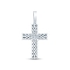 Thumbnail Image 2 of Men's Diamond Cross Charm 1 ct tw Round-cut 10K White Gold