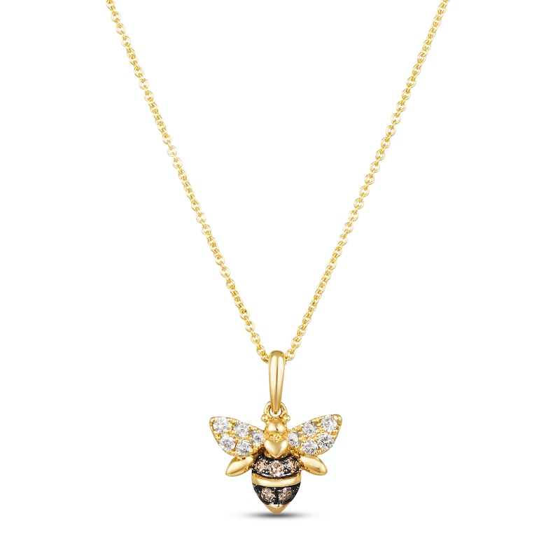 Le Vian Diamond Bee Necklace 1/4 ct tw 14K Honey Gold 18"