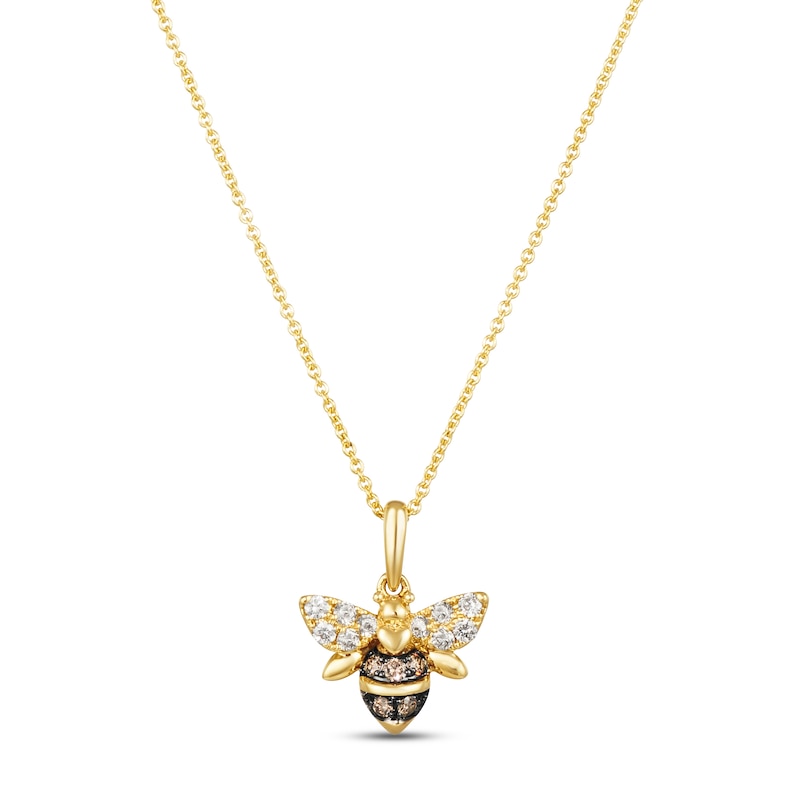 Main Image 1 of Le Vian Diamond Bee Necklace 1/4 ct tw 14K Honey Gold 18&quot;