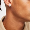 Thumbnail Image 2 of Men's Diamond Square Stud Earrings 1/4 ct tw Round-cut 10K Yellow Gold