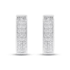 Thumbnail Image 2 of Men's Diamond Huggie Hoop Earrings 1/3 ct tw Round-cut 10K White Gold