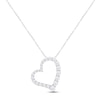 Thumbnail Image 1 of KAY Lab-Grown Diamonds Heart Necklace 1 ct tw Round-cut 14K White Gold 18"
