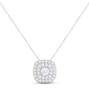 Thumbnail Image 1 of KAY Lab-Grown Diamonds Cushion Necklace 1 ct tw Round-cut 14K White Gold 18&quot;