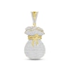 Thumbnail Image 0 of Men's Money Bag Charm 1 ct tw Round & Baguette-cut 10K Yellow Gold