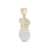 Thumbnail Image 2 of Men's Money Bag Charm 1 ct tw Round & Baguette-cut 10K Yellow Gold