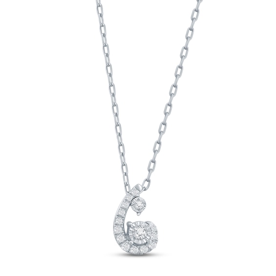 Kay Purest Love Diamond Necklace 1/10 ct tw Round-cut Sterling Silver 18"