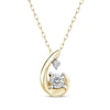 Thumbnail Image 1 of Purest Love Diamond Necklace 1/10 ct tw Round-cut 10K Yellow Gold 18&quot;