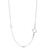 Thumbnail Image 2 of Diamond Three-Stone Necklace 1/2 ct tw Round-cut 10K White Gold 18&quot;