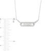 Thumbnail Image 2 of Diamond Three-Stone Necklace 1/2 ct tw Round-cut 10K White Gold 18"