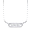 Thumbnail Image 0 of Diamond Three-Stone Necklace 1/5 ct tw Round-cut Sterling Silver 18"
