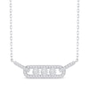 Thumbnail Image 1 of Diamond Three-Stone Necklace 1/5 ct tw Round-cut Sterling Silver 18&quot;