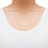 Thumbnail Image 3 of Diamond Three-Stone Necklace 1/5 ct tw Round-cut Sterling Silver 18&quot;