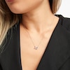 Thumbnail Image 2 of Diamond XO Necklace 1/10 ct tw Round-cut Sterling Silver 18&quot;