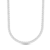 Kay Men's Diamond Tennis Necklace 3 ct tw Round-cut 10K White Gold 20"