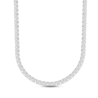 Men's Diamond Tennis Necklace 3 ct tw 10K White Gold 20"