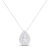 Thumbnail Image 1 of KAY Lab-Grown Diamonds Teardrop Necklace 1 ct tw Round-cut 14K White Gold 18&quot;