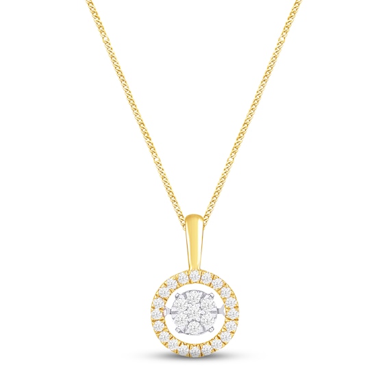 Unstoppable Love Diamond Necklace 1/3 ct tw Round-cut 10K Two-Tone Gold 19"