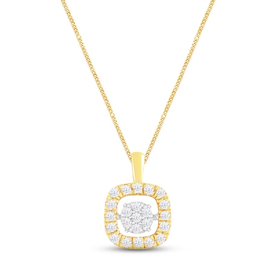 Unstoppable Love Diamond Necklace 1/3 ct tw Round-cut 10K Two-Tone Gold 19"