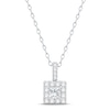 Thumbnail Image 1 of Diamond Necklace 1/2 ct tw Princess & Round-cut 10K White Gold 18&quot;