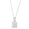 Thumbnail Image 1 of Diamond Necklace 1/2 ct tw Princess & Round-cut 10K White Gold 18"