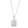 Thumbnail Image 3 of Diamond Necklace 1/2 ct tw Princess & Round-cut 10K White Gold 18"