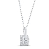 Thumbnail Image 4 of Diamond Necklace 1/2 ct tw Princess & Round-cut 10K White Gold 18&quot;