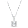 Thumbnail Image 1 of Diamond Necklace 1/4 ct tw Princess & Round-cut 10K White Gold 18&quot;