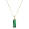 Thumbnail Image 1 of Men's Malachite Necklace 10K Yellow Gold 22&quot;