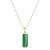 Thumbnail Image 0 of Men's Malachite Necklace 10K Yellow Gold 22"