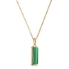 Thumbnail Image 2 of Men's Malachite Necklace 10K Yellow Gold 22&quot;