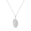 Thumbnail Image 1 of Diamond Necklace 1 ct tw Princess & Round-cut 10K White Gold 18"