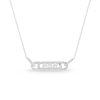 Thumbnail Image 0 of Diamond Three-Stone Necklace 3/4 ct tw Round-cut 10K White Gold 18"