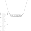 Thumbnail Image 1 of Diamond Three-Stone Necklace 3/4 ct tw Round-cut 10K White Gold 18"