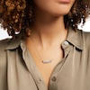 Thumbnail Image 4 of Diamond Three-Stone Necklace 3/4 ct tw Round-cut 10K White Gold 18&quot;