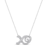 Thumbnail Image 1 of Diamond XO Necklace 1/5 ct tw Round-cut 10K White Gold 18&quot;