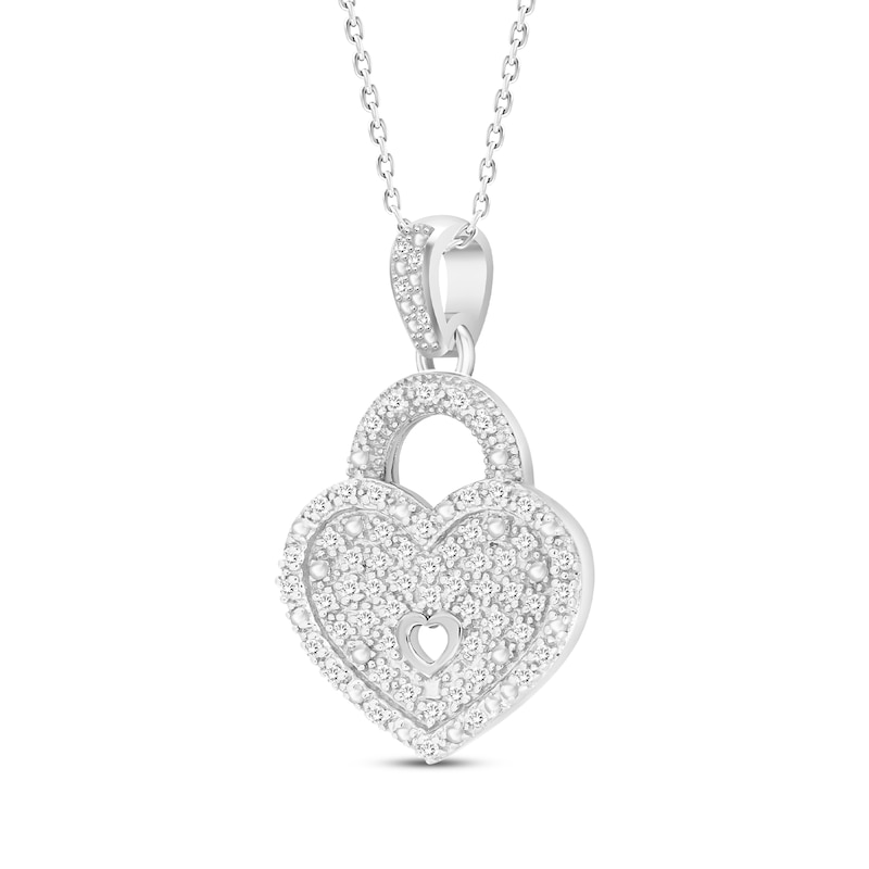 1/2 Carat Diamond Padlock Necklace